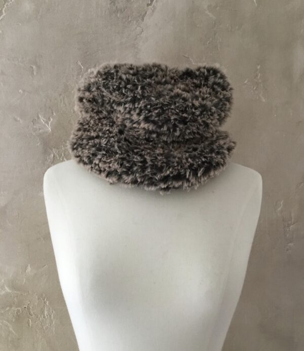 Snood en laine marron